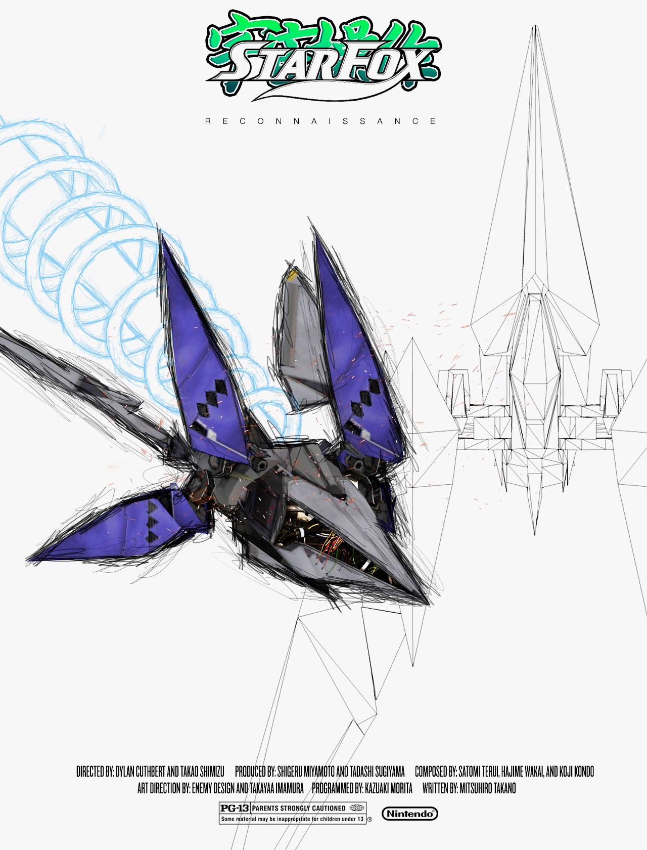 Starfox Reconnaissance - Concept Art (Arwing) 3d branding design eightjabril graphic design illustration logo