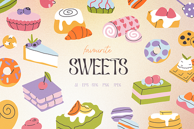 Sweets branding graphic design hands illustration logo sugar sweets vector