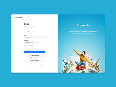 Daily UI #001 Travelah Sign Up Page design sign up ui