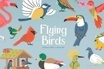 Flying birds bird branding design duck element graphic design hands illustration logo vector