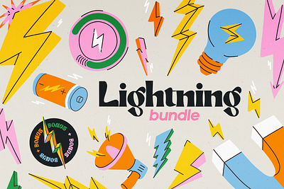 Lightning branding design element energy graphic design illustration lightning logo ui vector