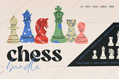 Chess bundle 3d branding chess element graphic design illustration logo vector