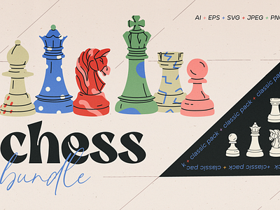 Chess bundle 3d branding chess element graphic design illustration logo vector