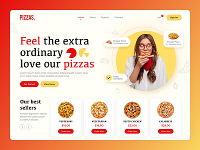 Pizzas Website 🍕🍕🍕 animation eat eating fast food figma food food delivery food order foodie hero interface landing page pizza pizza service pizza website typography ui ux web website