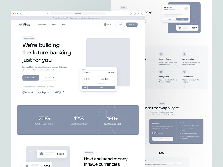 Financial - Landing Page by Barly Vallendito for Dipa Inhouse on Dribbble