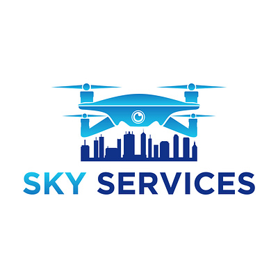 Sky Security art branding designer dron graphic design illustration illustrator logo security service skyline vector vintage