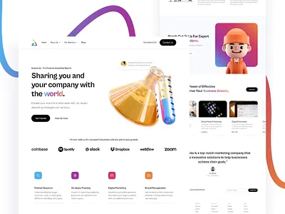 Marketing Agency Web Design - Acquis Labs branding design figma graphic design illustration logo ui ux vector website development