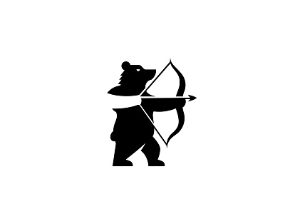 Hunter Bear animal logo arch logo bear bear logo hunter logo unting logo