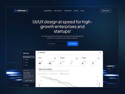Solace Ops Landing Page branding clean dashboard design landing page minimal product design solace solaceops typography ui ux web design webapp website design