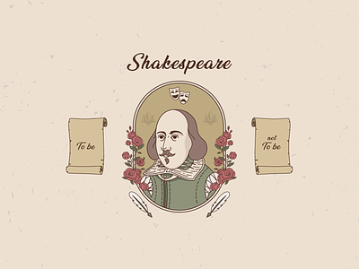 To be or not to be design graphic design hamlet hamlet illustration illustration retro illustration shakespeare shakespeare illustration vector