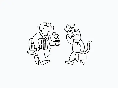 Howdy! artist brand values cat clever illustration design dog drawing illustration illustrator interesting illustration playful illustration witty illustration