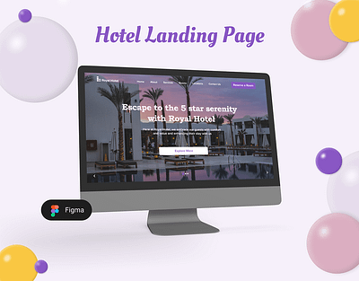 Hotel Landing Page animation design figma prototype ui uiux uiux design user experience user interface ux web design website design