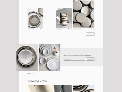 Natalka Ceramics Website / E-commerce / Online Store catalog ceramic handmade ceramic store design e commerce figma interface minimal online store prototype site map ui uiux user experience user interface ux visual design web site wireframe