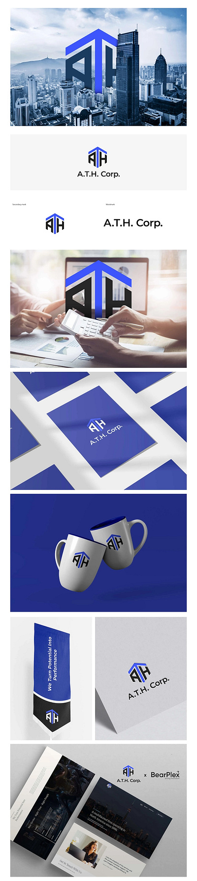 ATH Corp. - Brand Identity Design branding design figma graphic design illustration logo ui ux vector website development