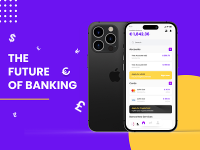 Home Page - Banking App app ui bank banking app currencies currency dashboard design dollar euro home page misterhammad ui design ui designer uiux uiuxdesign yen