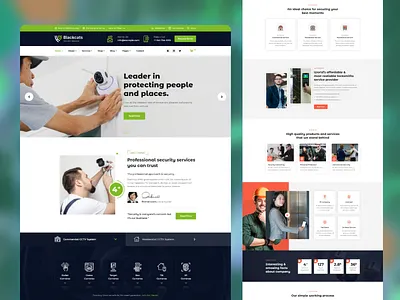 Blackcats - CCTV & Security Web Design branding business cctv clean concept creative design emergency figma logo minimal photoshop safety security camera type typography ux vector web website