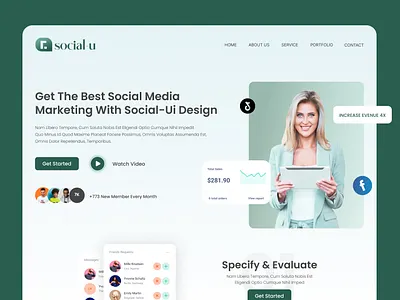 Social UI Design | Website design agency website design app branding design digital marketing graphic design illustration social media marketing social media website ui ui design uiux design web design website design wix web design wix website wordpress customization wordpress website wordpress website design
