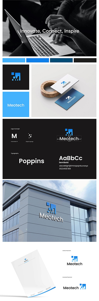 MeoTech - Logo branding branding design figma graphic design logo ui ux website development