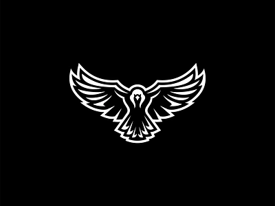 Eagle Logo animal bird branding design eagle emblem falcon flying freedom gym hawk icon illustration logo mark negative space sports symmetry vector wings