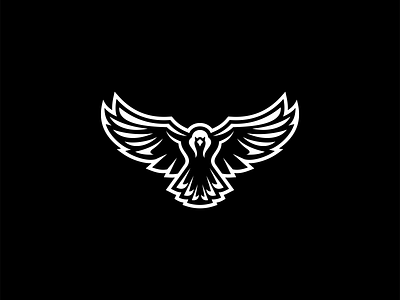 Eagle Logo animal bird branding design eagle emblem falcon flying freedom gym hawk icon illustration logo mark negative space sports symmetry vector wings