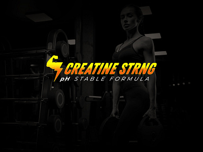 Logo Creatine STRNG advertise branding creative design graphic design logo logo design