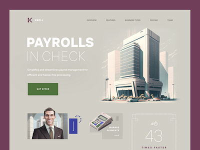 Payrolls App Landing Page minimalism ui ux webdesign website