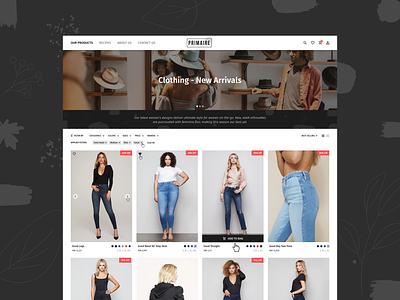 eCommerce Website for Clothes branding graphic design motion graphics ui