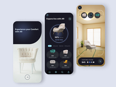 AR Interior app UI design app app deisgn branding clean design ecommerce figma furniture furniture website user interface graphic design interior design minimal mobile app mobile app design ui ui deisgn uiux ux web design website