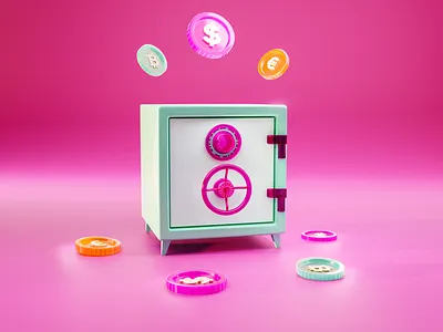 3d illustration 3d 3d art 3d bank safe 3d bledner 3d icons 3d illustration 3d render 3d rendering banking blender 3d georgia graphic design illustration render safe box tbilisi