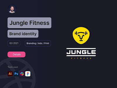 Jungle Fitness branding brand identity branding design graphic design identity illustration logo logotype