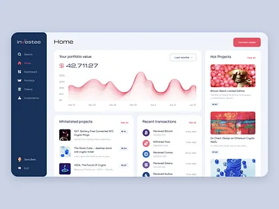Investee design investment investment platform landing page logo ui uiux ux web design website