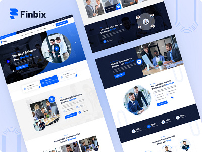 Finbix - Corporate Business Web Design 3d agency animation app branding business corporate creative design foundation graphic design illustration logo motion graphics multipurpose typography ui ux vector web