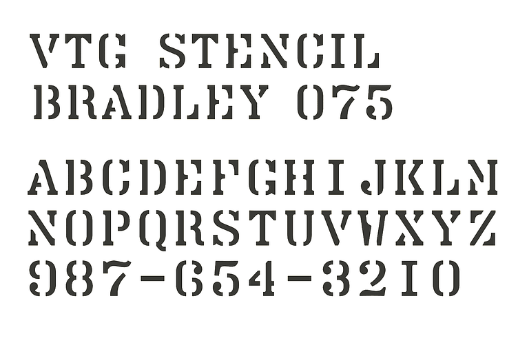 Vtg Stencil Bradley 075 by Andreas Seidel | astype fonts on Dribbble