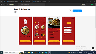 Food ordering App. Design in Figma branding graphic design logo ui