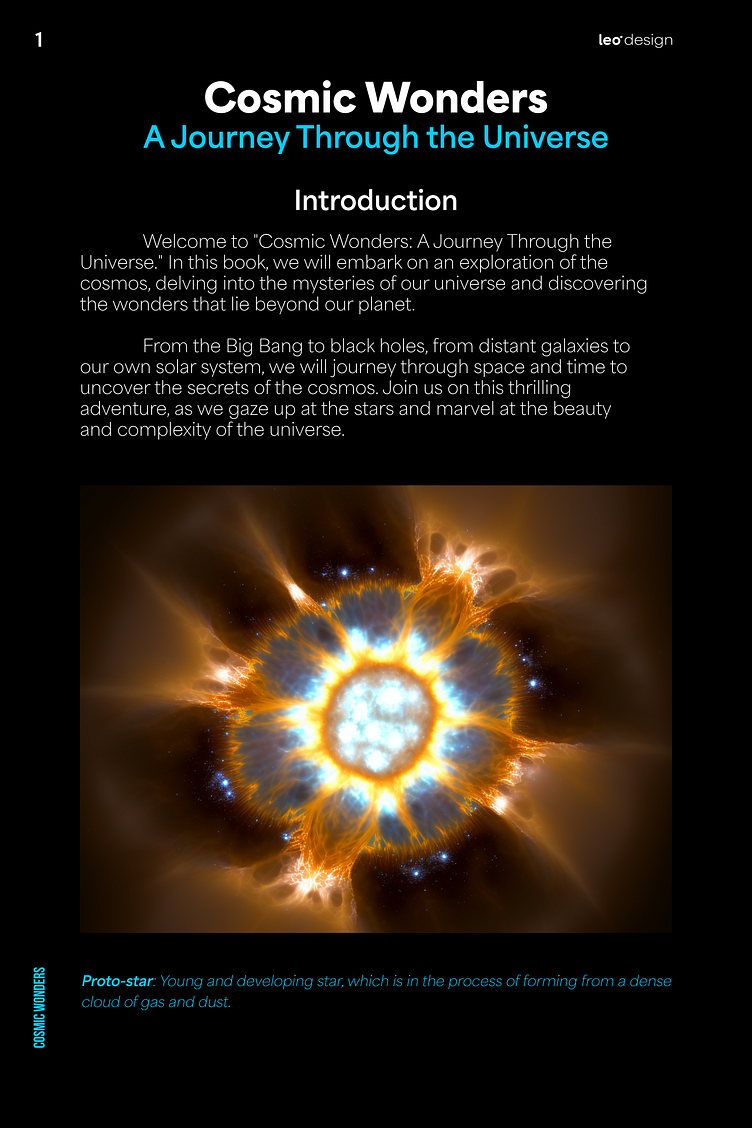 Cosmic Wonders Book Design by Leonardo Tejeda on Dribbble