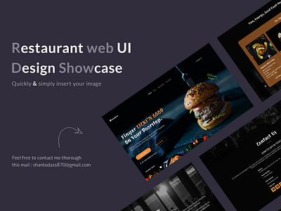 Restaurant UI Design. agency landing page design app behance burger design creative daily ui dailyui design design showcase designinspiration food app ui design foodora ui design illustration restaurant retaurant ui design ui ui insipiration userexperince uxui ux design