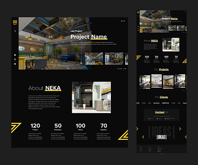 Landing Page Design for Neka Interior Design Studio architecture furniture interior design landing page ui ux