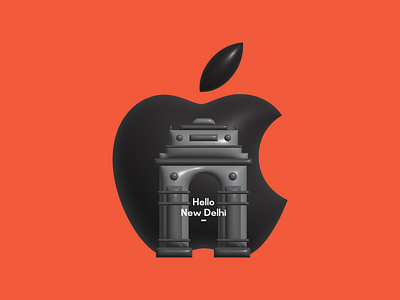 Apple to open its first store in India 3d graphic design ill illustration india logo minimal vector