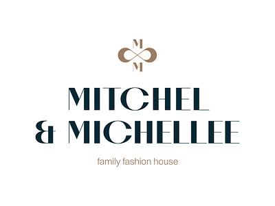 Mitchel & Michellee Family Fashion House brand designer branding clean clothing fashion graphic designer infinity letter logo logo designer logo for sale logo maker modern monogram shop simple wear