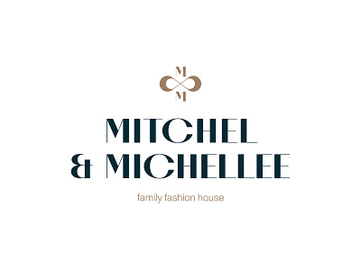 Mitchel & Michellee Family Fashion House brand designer branding clean clothing fashion graphic designer infinity letter logo logo designer logo for sale logo maker modern monogram shop simple wear