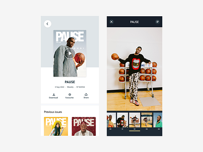 Cafeyn: Product page & PDF view app basketball favorites ios magazine mobile news product design product page