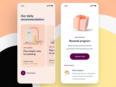 Investment Education App academy artonest artonest design banking brand budgeting currency design education experieance design figma fintech fintech design investing investment rewards ui update ux wallet
