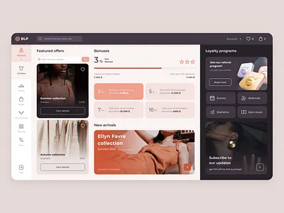 BLP branding design fashion market graphic design market ui ux web design web site