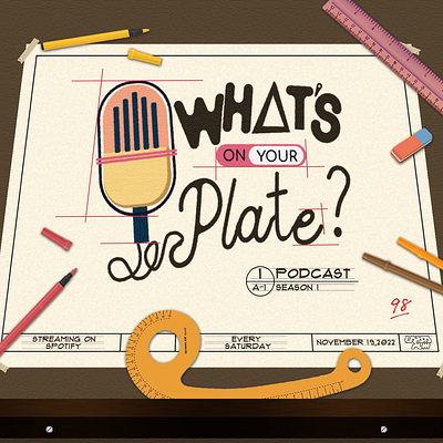 PODCAST: What's on your plate? art design graphic design logo