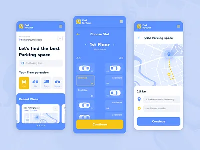 Find My Spot application automotive car parking design logo mobile app smart parking ui ux web design web site