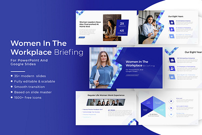 Women In The Workplace Briefing Presentation Template creative google slides modern powerpoint powerpoint design powerpoint presentation powerpoint template powrepoint slides ppt presentation presentation design presentation skills presentation slides presentation template presentations women in the workplace briefing women presentation women template