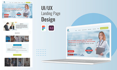 Medical Website Landing Page adobe xd branding figma ui
