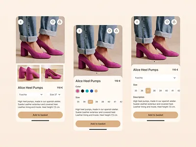 Design exploration colorful design exploration fashion iteration mobile ui user experience ux