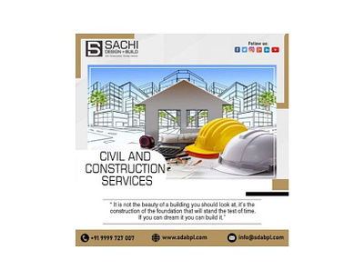 Civil and Construction service in Delhi - SDABPL, India branding company construction delhi design designer illustration interior logo sdabpl