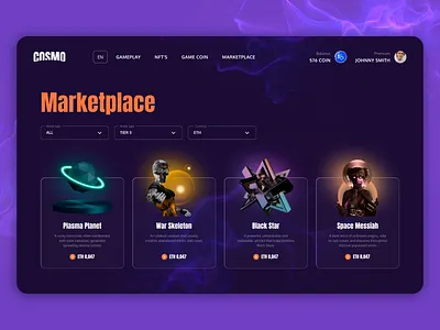 Cosmo art branding design graphic design logo marketplace nft nft marketplace tokenization ui ux web design web site